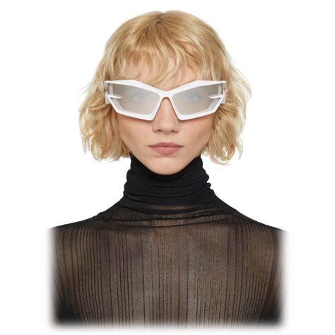 Givenchy: White Night Bird Injected Sunglasses 